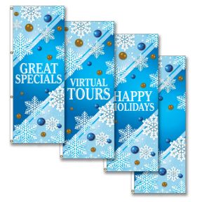 Vertical Flags - Winter Sparkle
