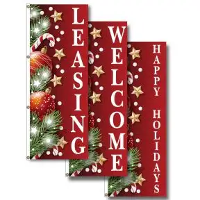 Vertical Flags - Holiday Joy
