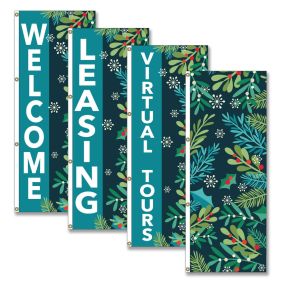 Vertical Flags - Happy Holly