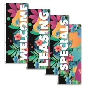 Vertical Flags - Flower Fields