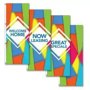 Vertical Flags - Color Burst