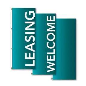 Vertical Flags - Teal Gradient