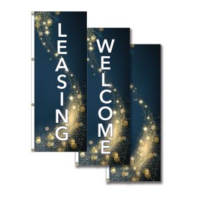 Vertical Flags - Confetti Swirl