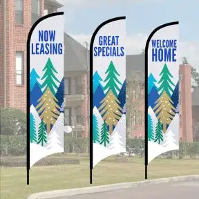 Wave Flag Kits - Winter Tree Line