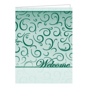 Welcome Folder - Green Swirl
