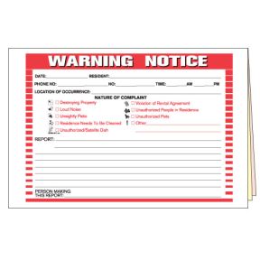 Warning Notice & Incident Report Form