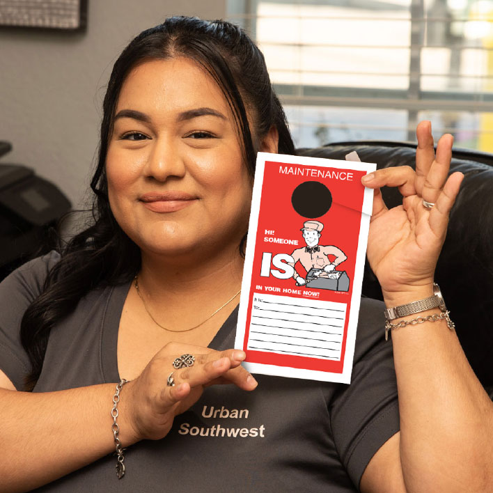 Keep residents informed with affordable Maintenance Door Hangers.