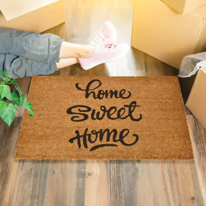 Coco Welcome Mats &ndash; Home Sweet Home protect floors and make a perfect move-in gift!
