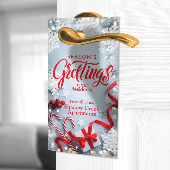 Holiday Door Hangers Holiday and Christmas Door Hanger on Apartment Door