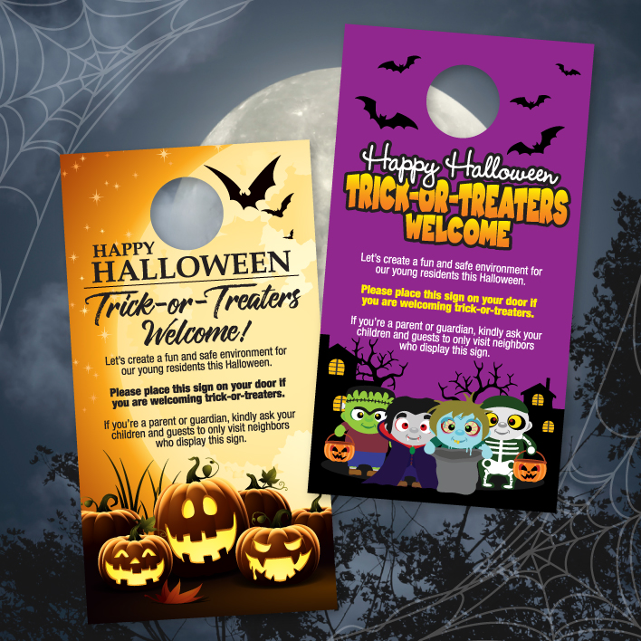 Seasonal Door Hangers Personalized seasonal door hangers for residents with free personalization.