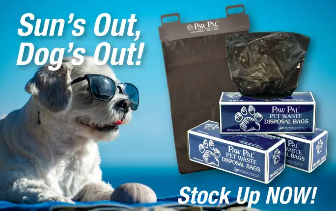 Sun&rsquo;s out, Dog&rsquo;s out! Stock up now on Pet Waste Bags - available in rolls and header bags. 